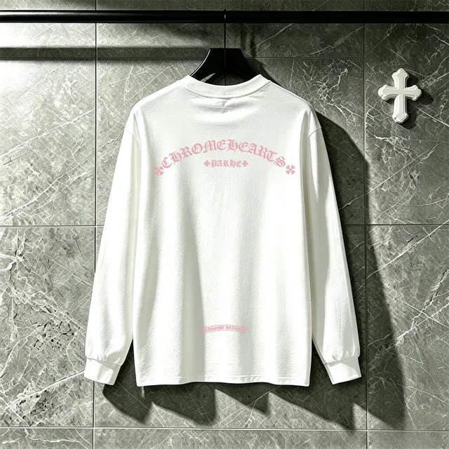 Chrome Hearts Paris Embroidered Back Long-Sleeve T-Shirt