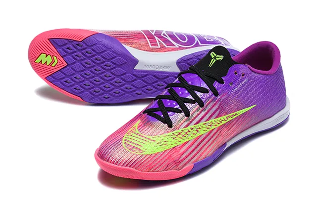 Nike Mercurial Purple Pink Low-Cut Synthetic Upper Gradient Color Blocking Indoor Soccer Shoes