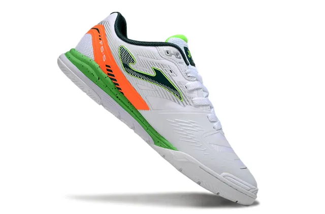 Joma Indoor Soccer Shoes White Blue Low-Top Synthetic Upper Sneakers