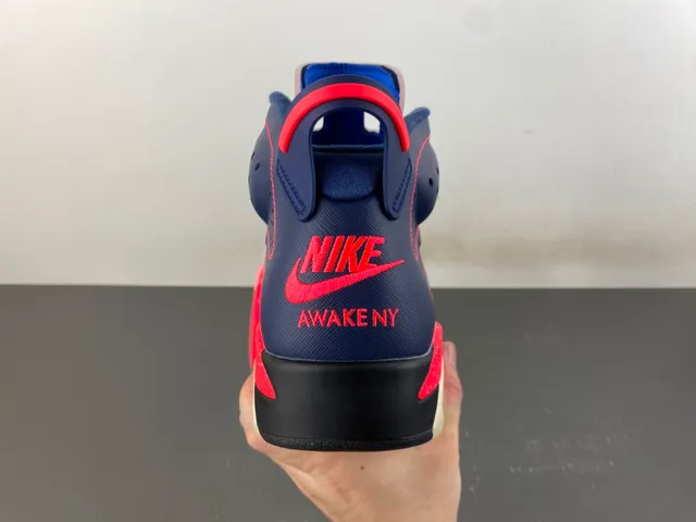 Air Jordan 6 Blue and Red High-Top Basketball Shoes
