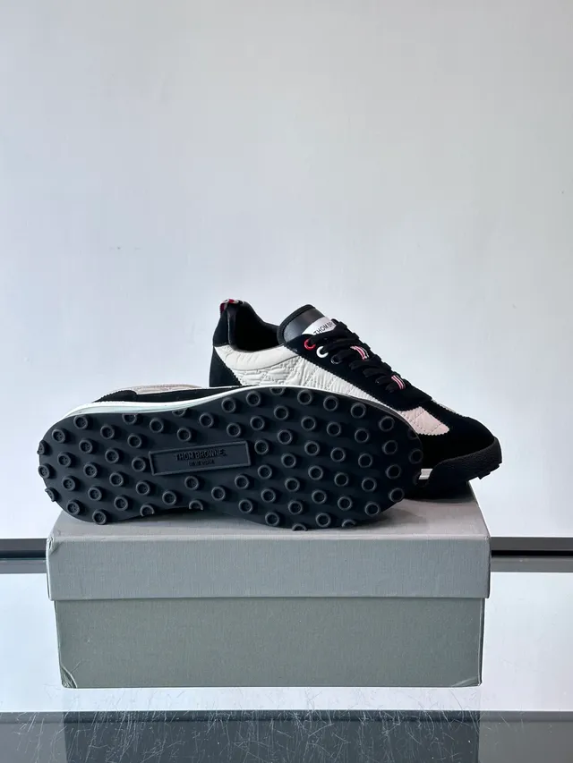 Thom Browne Quilted Black Beige Air Cushion Lifestyle Sneakers