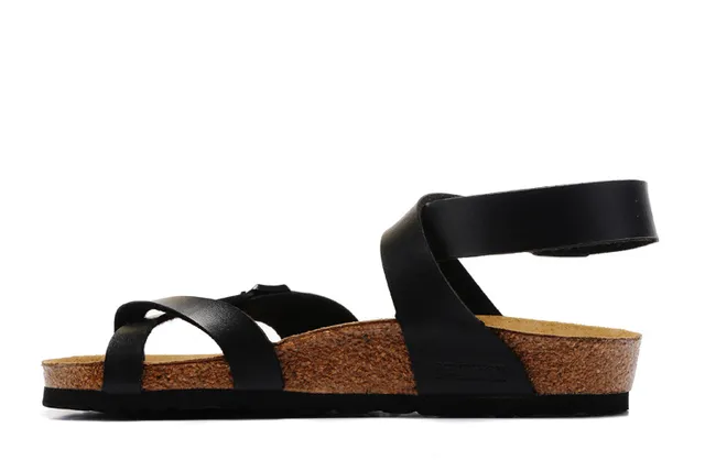 Birkenstock Arizona Black Leather Gladiator Sandals