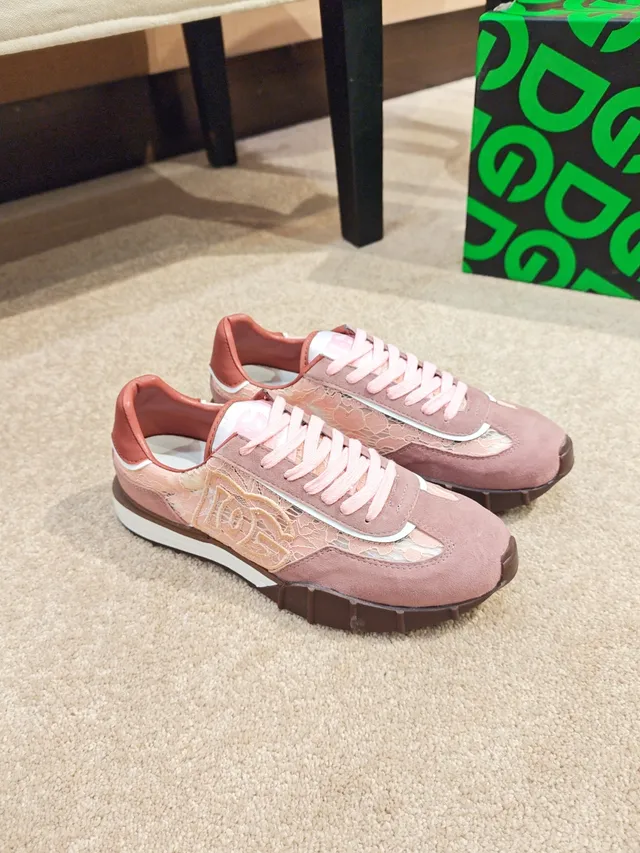 DC Shoes Pink Brown Suede Upper Lace-Panel Overlay Lifestyle Sneakers
