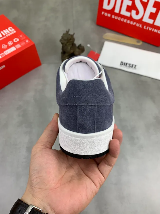 Diesel Navy Suede Low-Top Lifestyle Sneakers