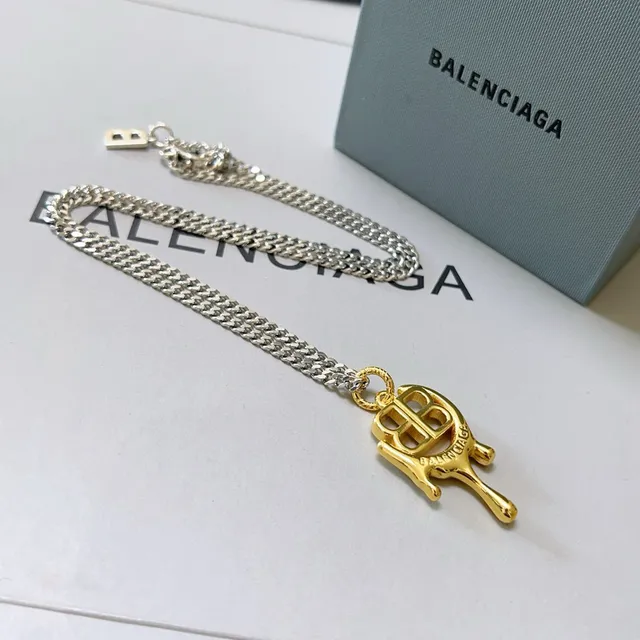 Balenciaga Embroidered Logo Washed Gray Ribbed Crewneck Sweater