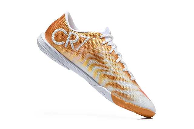 Nike Mercurial Vapor Orange White Low-Cut Knit Upper Gradient Weave Indoor Soccer Shoes