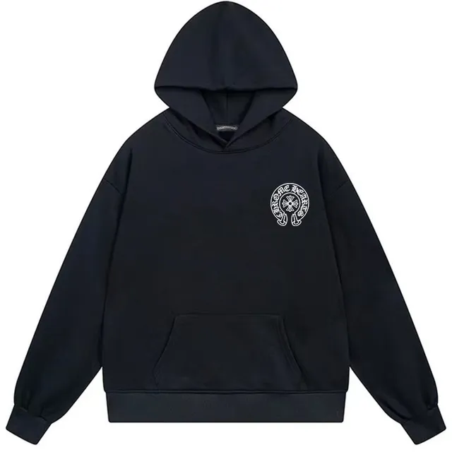 Chrome Hearts Cross and Chain Logo Black Hoodie