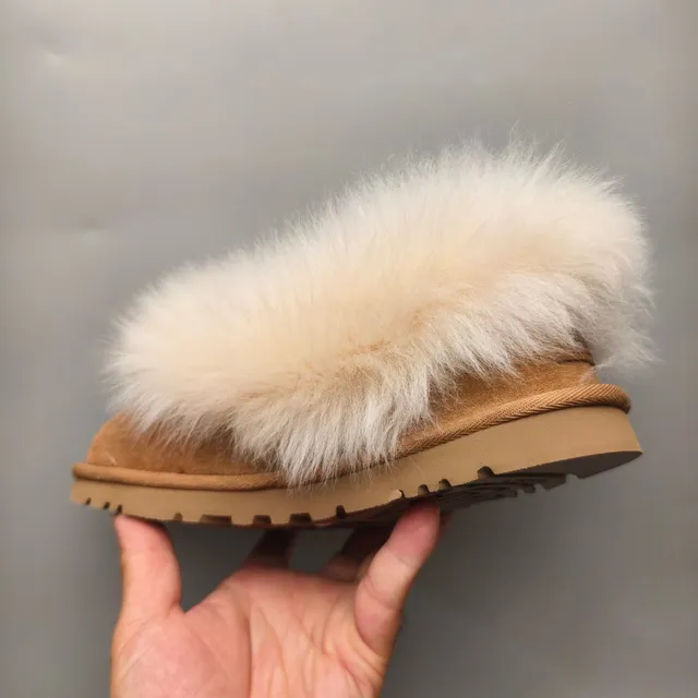 UGG Brown Beige Slip-On Suede Upper Loafer
