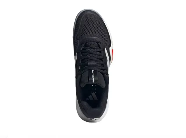Adidas Black White Breathable Mesh Upper Three-Stripe Side Branding Sneakers