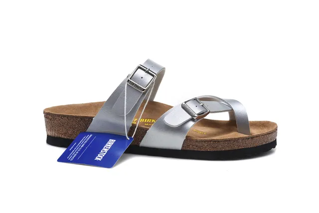 Birkenstock Arizona Metallic Silver Casual Sandals