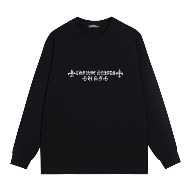 Chrome Hearts Cross Logo Long-Sleeve Black T-Shirt
