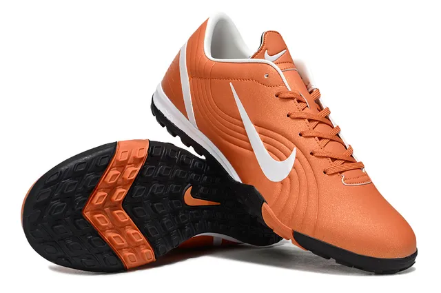 Nike Orange White Low-Cut Synthetic Upper Indoor Soccer Shoes