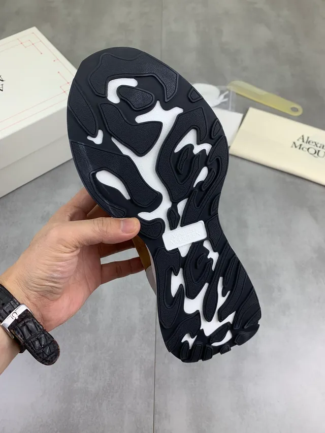 Alexander McQueen Oversized Sneaker Beige Gray Suede Lifestyle Sneakers