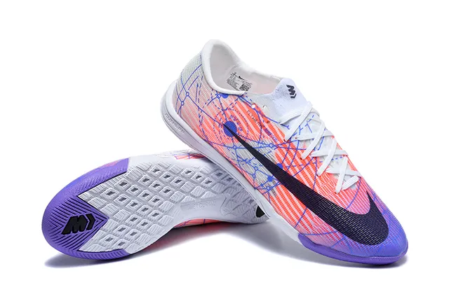 Nike Mercurial Multicolor Purple Low-Top Synthetic Upper Indoor Soccer Shoes