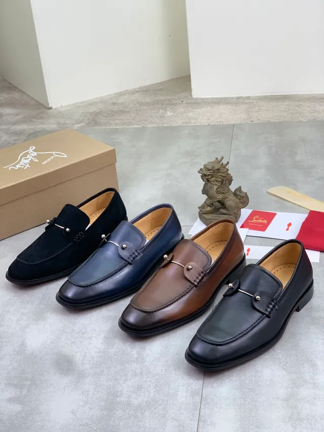 Christian Louboutin Horsebit Loafer Black Suede Loafers