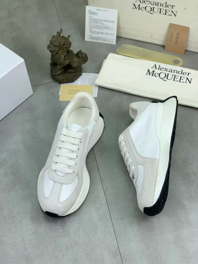 Alexander McQueen Oversized Sneaker White Beige Lifestyle Sneakers