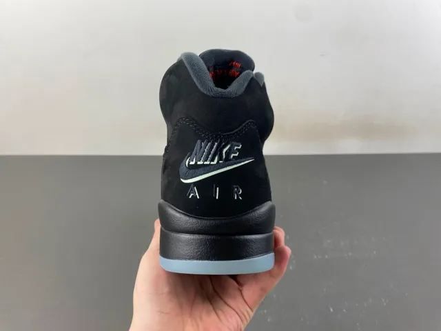 Air Jordan 5 Black Red Lightning Bolt Basketball Shoes