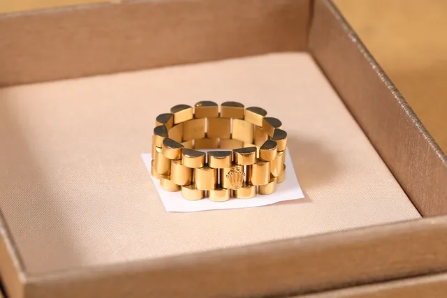 Rolex Jubilé and President Multicolor Oyster-Style Link Construction Crown Emblem Bracelet