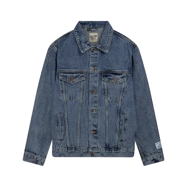 Gallery Dept Classic Medium-Wash Distressed Denim Jacket