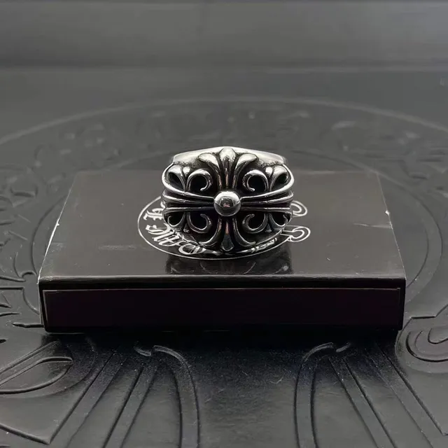 Chrome Hearts Scroll Motif Silver Ring