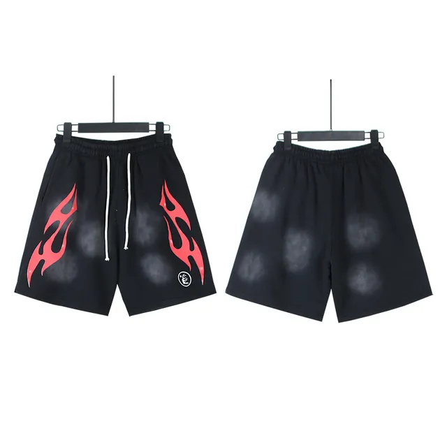 Hellstar Graphic Flame Print Black and Red Tracksuit