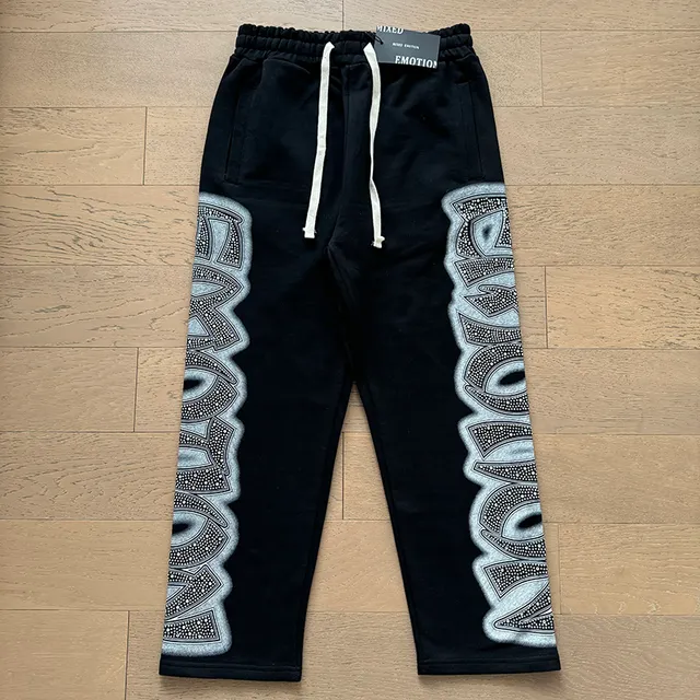 Black Graphic-Print Zip-Up Hoodie and Side-Print Jogger Tracksuit