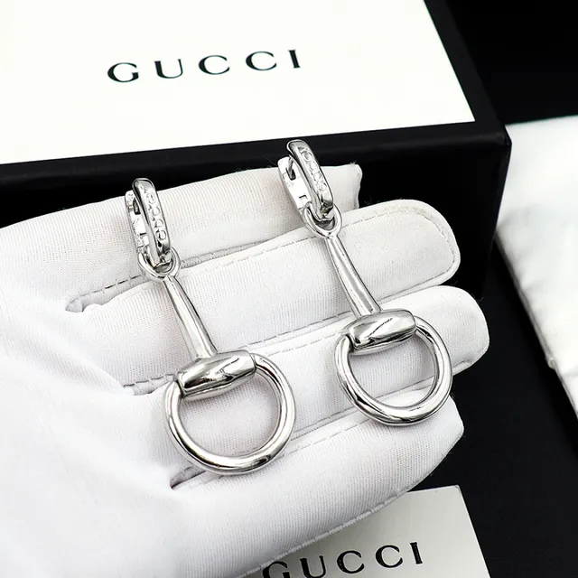 Gucci Horsebit 1955 Silver-Tone Horsebit Earrings
