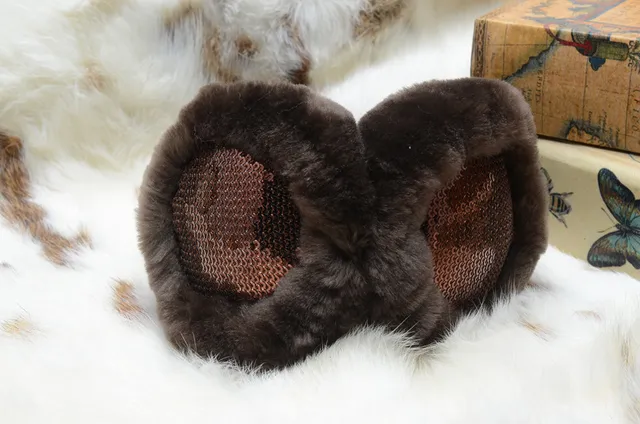 Black Brown Fur-Lined Mesh Interior Beanie