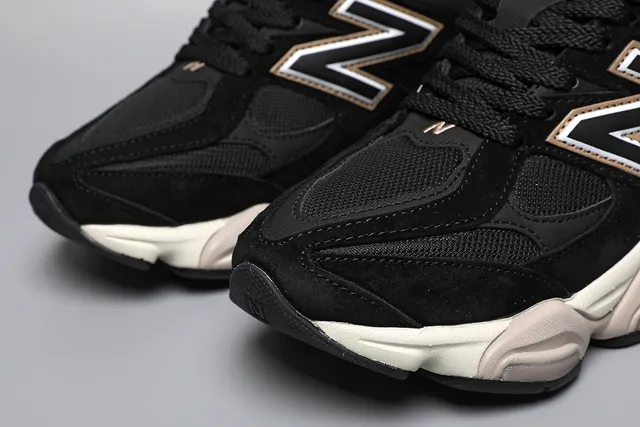New Balance 9060 Black and Cream Lifestyle Sneakers