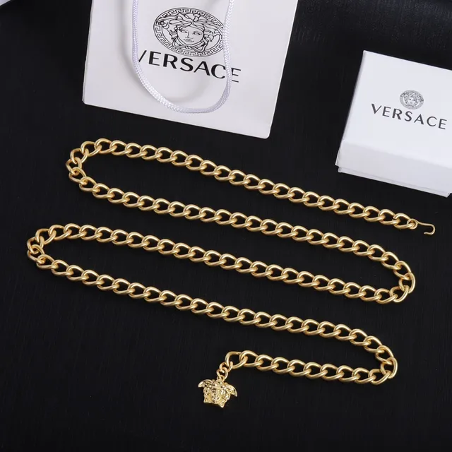 Versace Chain Reaction Gold-Tone Medusa Head Necklace