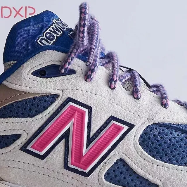 New Balance 990 Navy Beige Layered Mesh And Suede Upper ENCAP Midsole Technology Lifestyle Sneakers