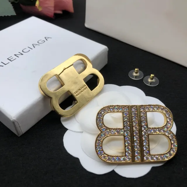 Chanel Gold Transparent Crystal-Pavé Earrings