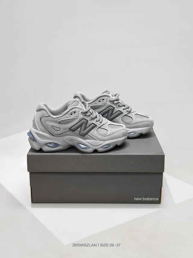 New Balance 9060 Gray and Black Chunky Sneakers