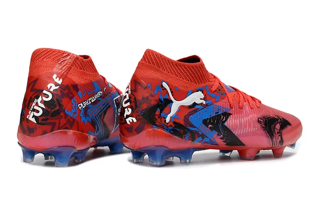Puma Future Z Graphic Print Red Pink Blue Firm-Ground Soccer Shoes