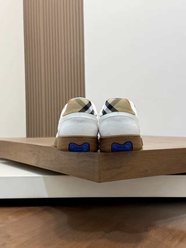 Burberry House Check Panel White and Gum Lifestyle Sneaker