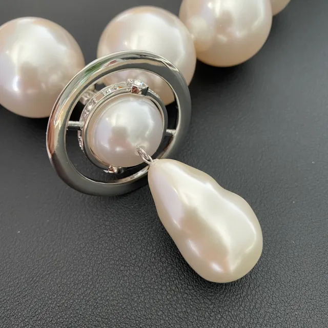 Vivienne Westwood Orb Necklace White Pearl Gold and Silver Tone Necklaces