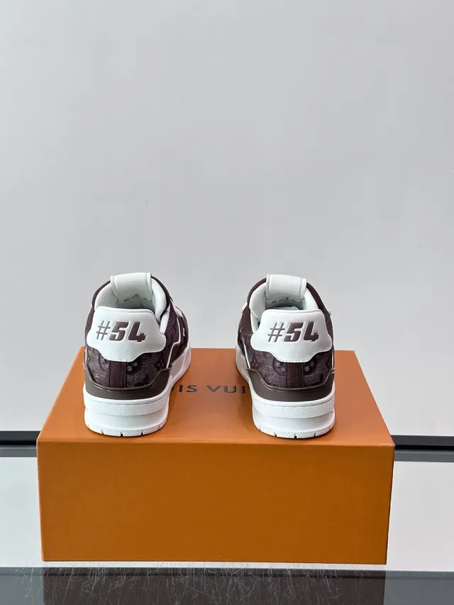 Louis Vuitton LV Trainer Brown White Monogram Canvas Chunky Sole Lifestyle Sneakers