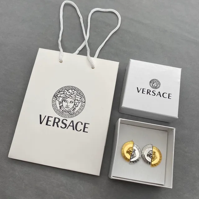 Versace Greca Odissea Split-Face Medusa Earrings