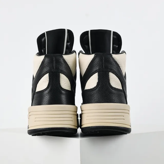 Converse Black Beige High-Top Textured Leather Lifestyle Sneakers