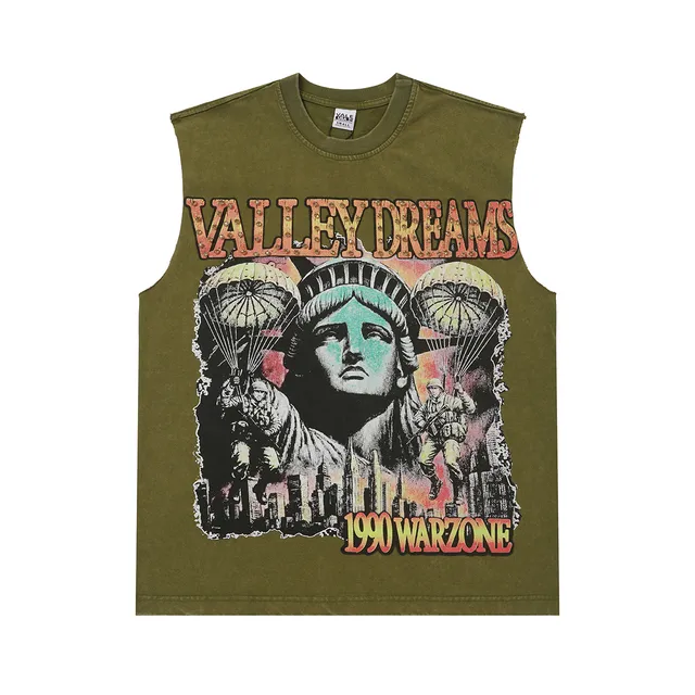 Valley Dreams Graphic-Print Sleeveless Crew-Neck Vest Top