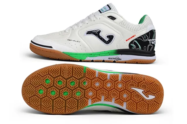 Joma Top-Flex White Green Synthetic-Mesh Upper Sneakers