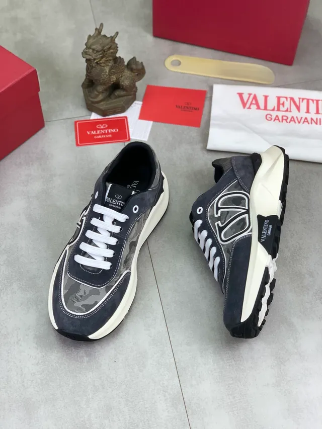 Valentino VLTN Camo Suede Chunky Sneakers