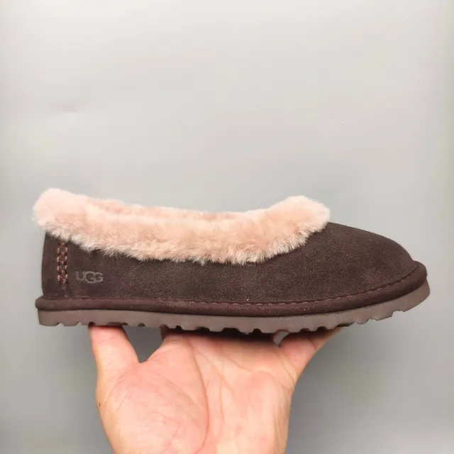 UGG Tasman Brown Suede Shearling-Lined Loafer