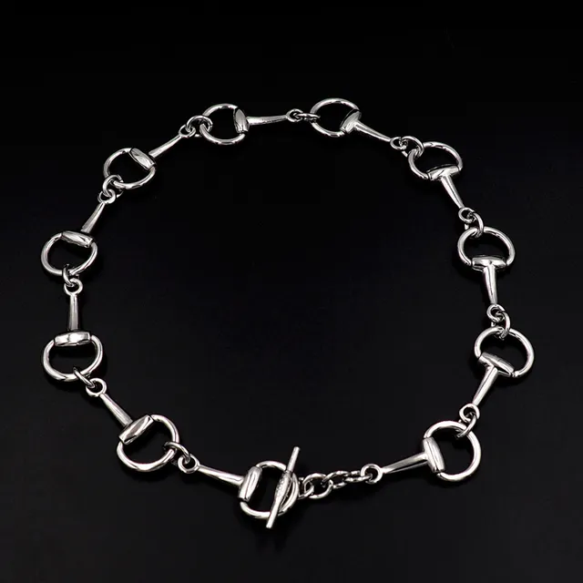 Gucci Horsebit 1955 Silver-Tone Horsebit Link Necklace
