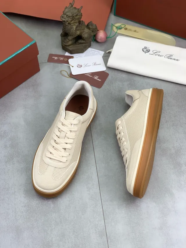 Loro Piana Perforated Suede Low-Top Lifestyle Sneaker
