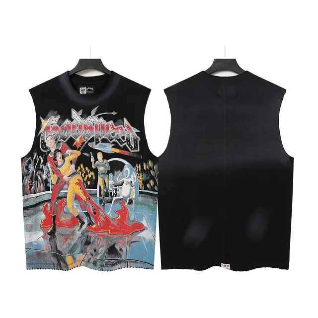 Godspeed Graphic-Print Sleeveless Crew-Neck Vest Top