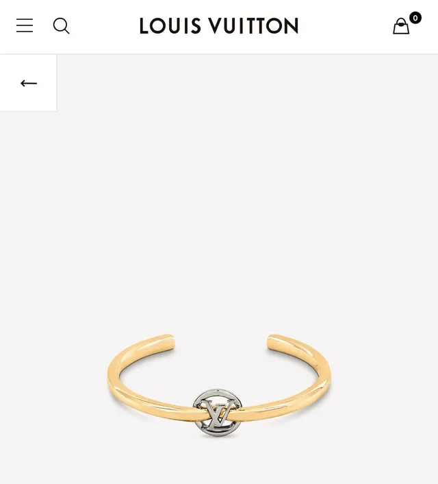 Louis Vuitton LV Circle Gold-Tone Interlocking Monogram Bracelet