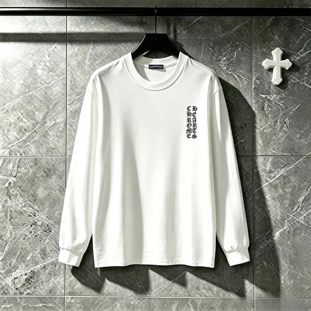 Chrome Hearts Ornate Cross Graphic Black Long-Sleeve T-Shirt