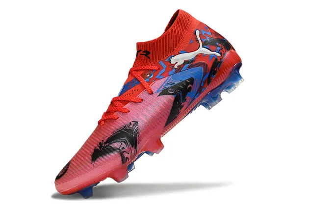 Puma Future Z Graphic Print Red Pink Blue Firm-Ground Soccer Shoes