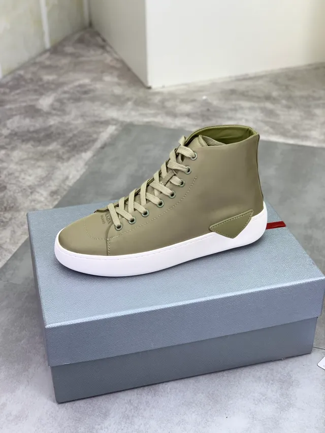 Prada High-Top Olive Green Lifestyle Sneakers